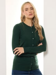 Long Tall Sally Green Crew Neck Cardigan - Image 1 of 5
