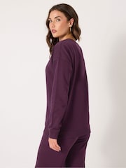 Long Tall Sally Purple Crew Neck Sweatshirt - Image 3 of 5