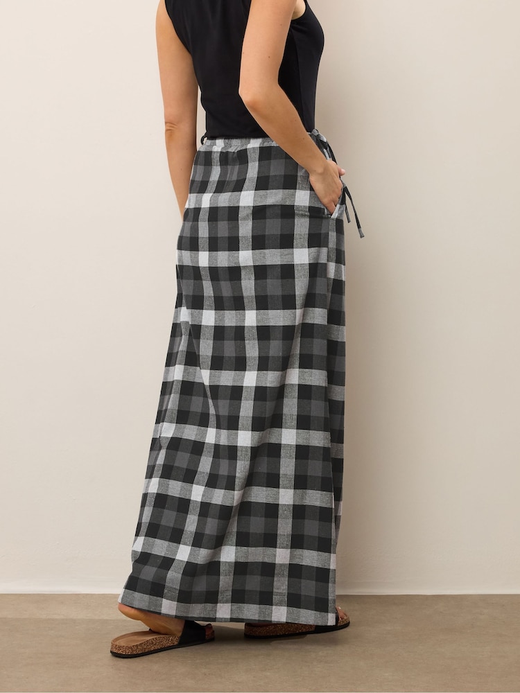 Long Tall Sally Black Check Maxi A line Skirt - Image 1 of 5