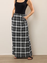 Long Tall Sally Black Check Maxi A line Skirt - Image 2 of 5