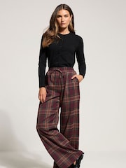 Long Tall Sally Red Checked Wide Leg Trousers - Image 1 of 6