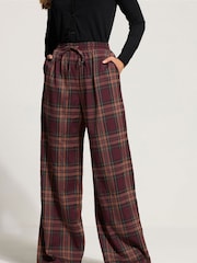 Long Tall Sally Red Checked Wide Leg Trousers - Image 2 of 6