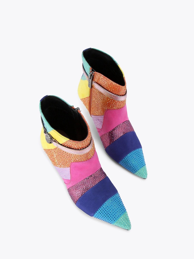 Kurt Geiger London Pink Kensington Flexi Ankle Boots - Image 2 of 4