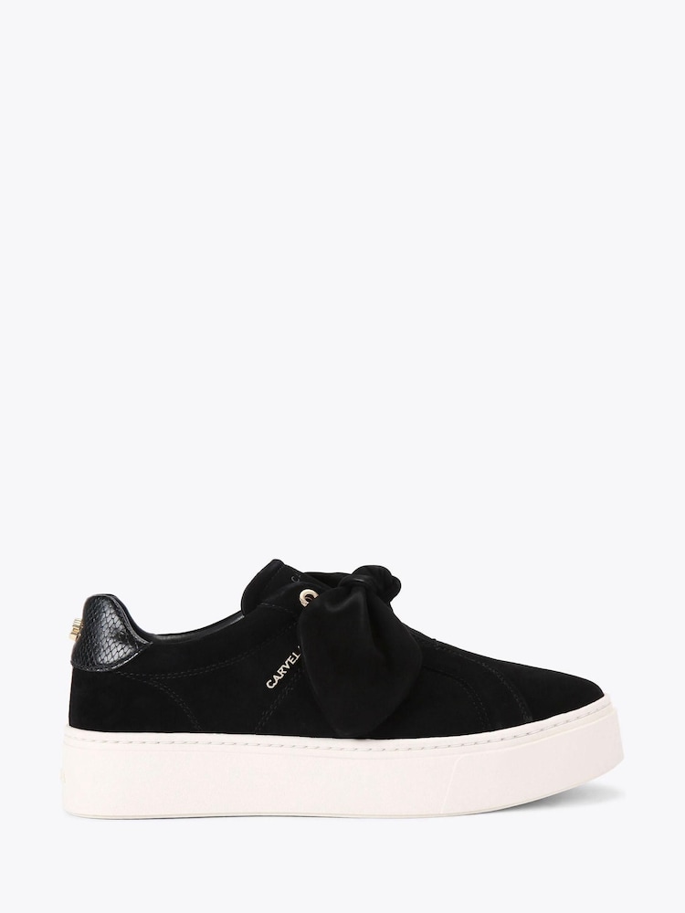 Carvela Black Chiara Bow Trainers - Imagem 1 de 4