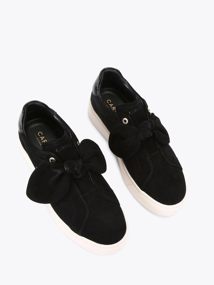 Carvela Black Chiara Bow Trainers - Imagem 2 de 4