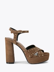 Carvela Cinzia Platform Brown Sandals - Image 1 of 4