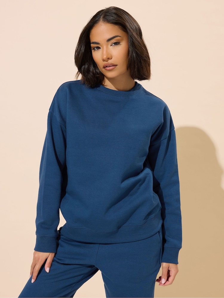 Azul - PixieGirl Petite Co-Ord Sweatshirt - Imagem 1 de 5