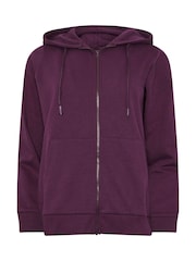 M&Co Purple Zip Hooded Sweat Top - Image 1 of 1