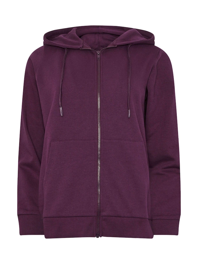 M&Co Purple Zip Hooded Sweat Top - Image 1 of 1