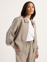 PixieGirl Petite Natural Tailored Bomber Jacket - Image 1 of 5