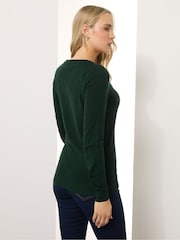 Verde - Long Tall Sally V-Neck Jumper - Imagem 3 de 5