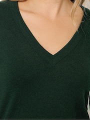 Verde - Long Tall Sally V-Neck Jumper - Imagem 4 de 5