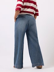 Yours Curve Blue Wide Fit Wide Leg Formal Jeans - Image 2 of 6