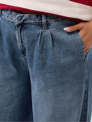 Yours Curve Blue Wide Fit Wide Leg Formal Jeans - Image 5 of 6
