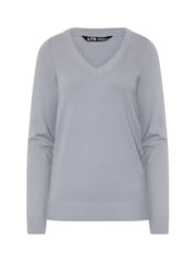 Azul - Long Tall Sally V-Neck Jumper - Imagem 5 de 5