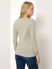 Natural - Long Tall Sally V-Neck Jumper - Imagem 3 de 5