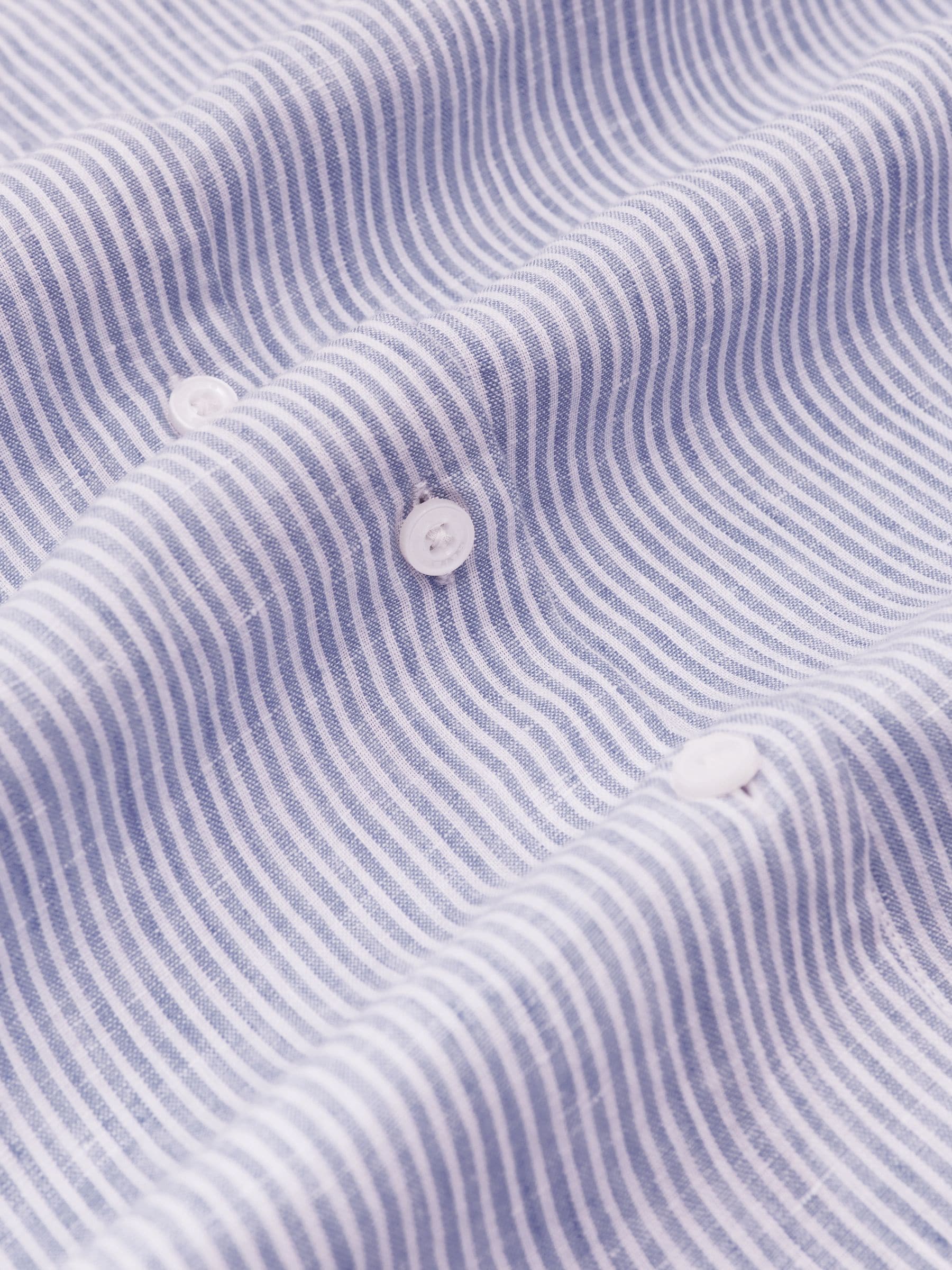 新品！オッフェンpointed-RUBAN /CAMEL & BLUE 25cm Buy Reiss Bengal Blue White Ruban Linen Stripe Long-Sleeve Shirt