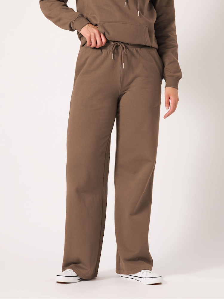 Long Tall Sally Natural Wide Fit Wide Leg Joggers - Image 1 of 5