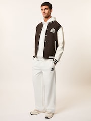 Reiss Off White Conlin Monogram Cotton Oversized Hoodie - Image 4 of 6