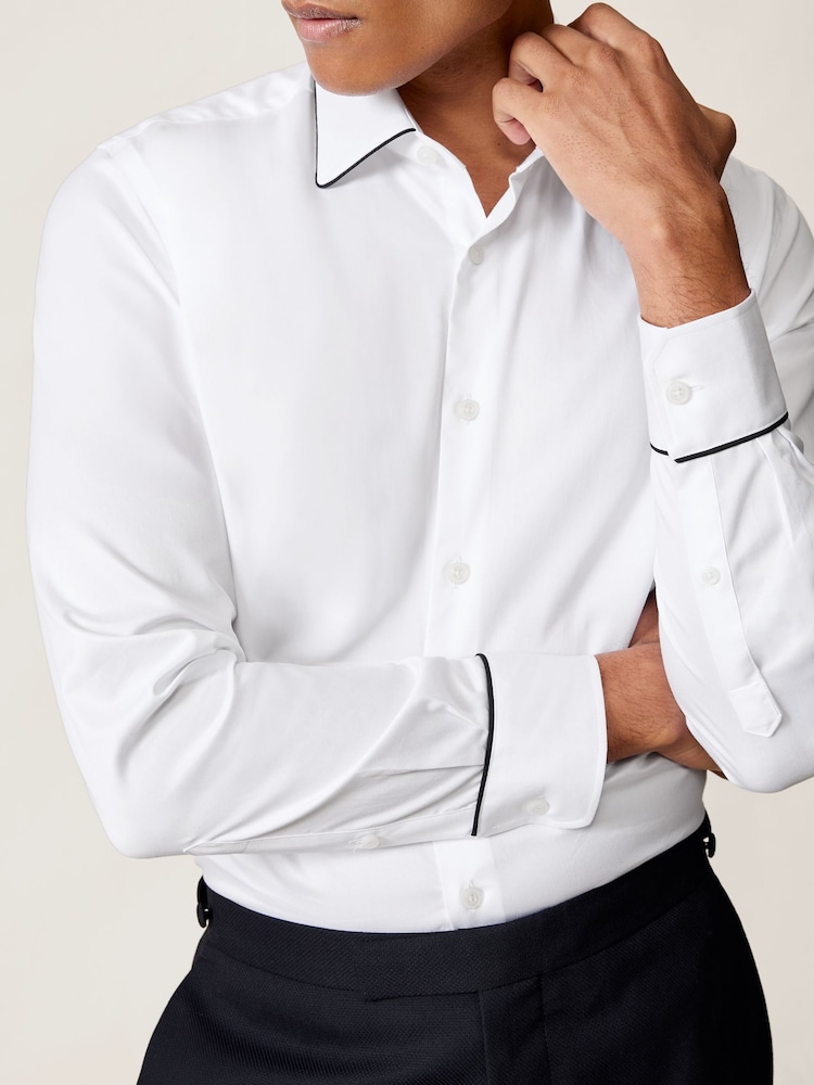Next：日本 Reiss Sivan ツイル パイピング 長袖シャツ from Next Japan