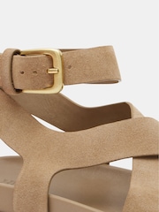 Hush Brown Sadie Suede Footbed Sandals - Image 3 of 4