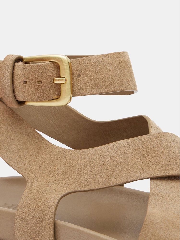 Hush Brown Sadie Suede Footbed Sandals - Image 3 of 4