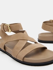 Hush Brown Sadie Suede Footbed Sandals - Image 4 of 4