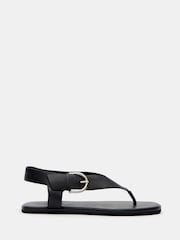 Hush Black Brinley Buckle Toe Post Sandals - Image 2 of 4
