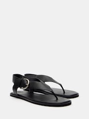 Hush Black Brinley Buckle Toe Post Sandals - Image 3 of 4