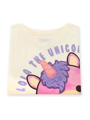 Character Cream Squishmallows Lola The Unicorn Fluffy Maine Print T-Shirt - Image 3 of 11
