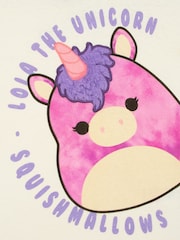 Character Cream Squishmallows Lola The Unicorn Fluffy Maine Print T-Shirt - Image 6 of 11