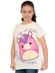 Character Cream Squishmallows Lola The Unicorn Fluffy Maine Print T-Shirt - Image 7 of 11