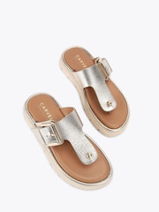 Gold - Carvela Comfort Pavilion T-Bar Mule Sandals - Bild 2 von 4