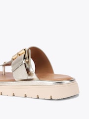 Gold - Carvela Comfort Pavilion T-Bar Mule Sandals - Bild 3 von 4