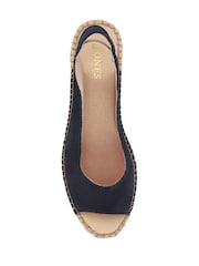 Blue Wide Fit Ladies Natural Rosanna Slingback Wedges - Image 4 of 5