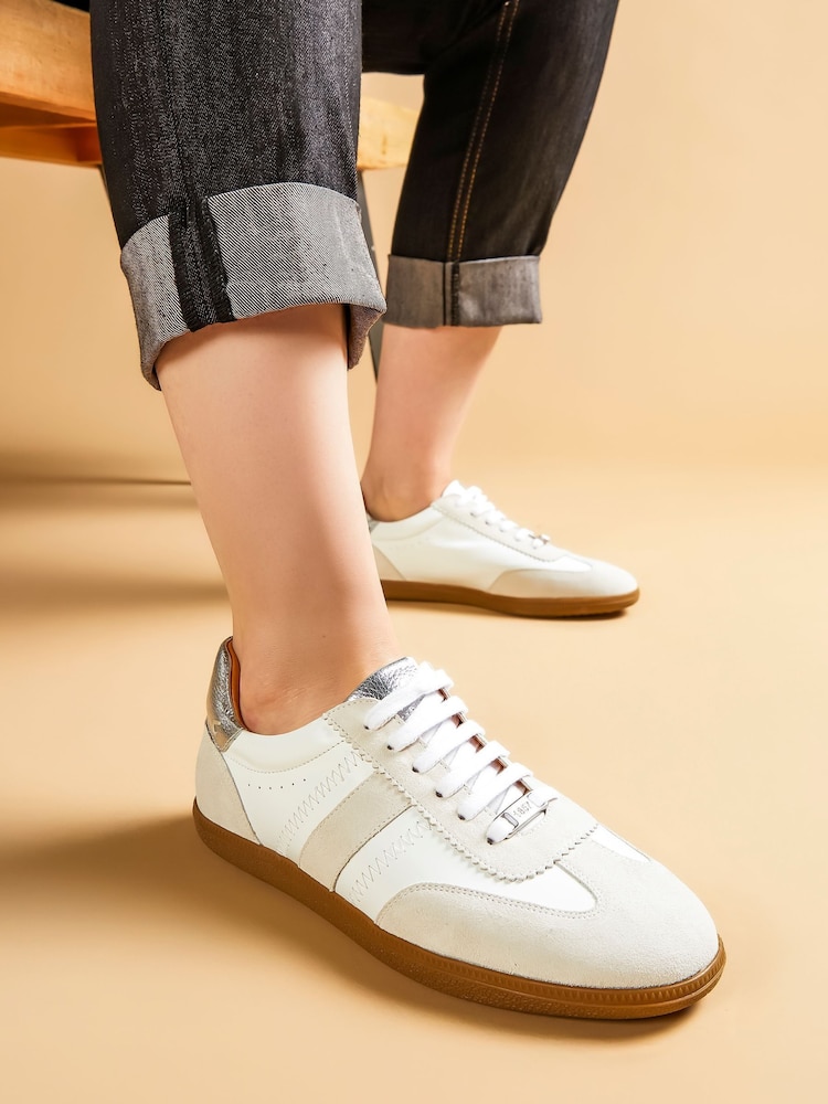 Jones Bootmaker White Artea Leather Trainers - Image 1 of 5