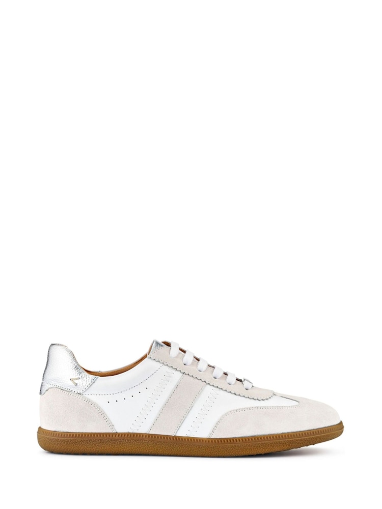 Jones Bootmaker White Artea Leather Trainers - Image 2 of 5
