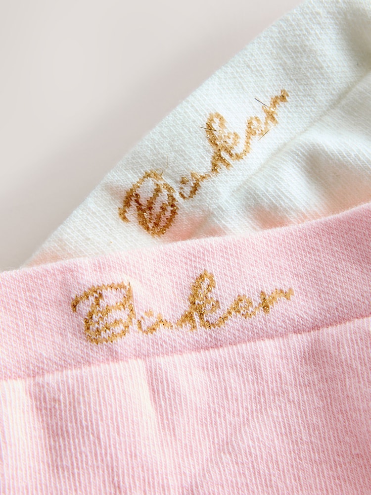 Baker by Ted Baker Pointelle Pink/White Tights 2 Pack - Image 5 of 5