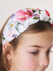 Baker by Ted Baker White Floral Knotted Headband - Imagen 2 de 6