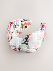 Baker by Ted Baker White Floral Knotted Headband - Imagen 3 de 6