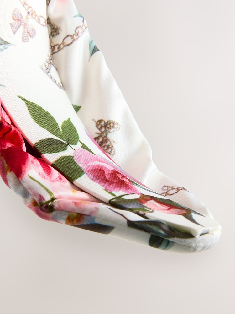 Baker by Ted Baker White Floral Knotted Headband - Imagen 6 de 6