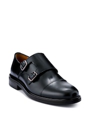Jones Bootmaker Black Ollie Leather Monk Shoes - Image 3 of 5