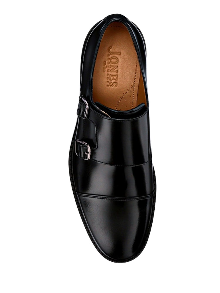 Jones Bootmaker Black Ollie Leather Monk Shoes - Image 5 of 5