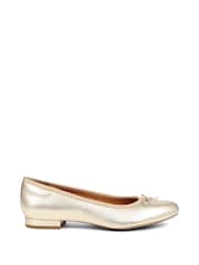Jones Bootmaker Gold Soleil Leather Low Ballet Shoes - Image 2 of 6