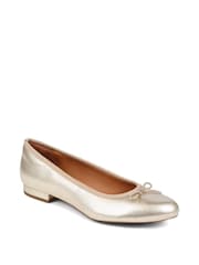 Jones Bootmaker Gold Soleil Leather Low Ballet Shoes - Image 4 of 6