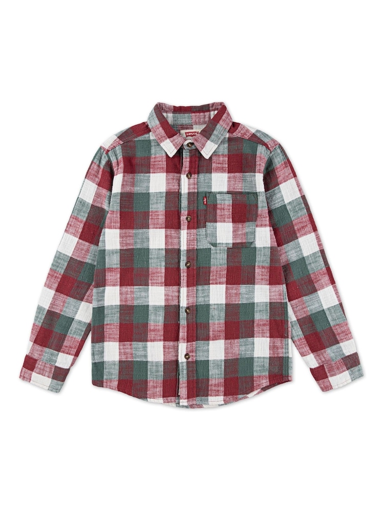 Levi's® Red Logo Buffalo Check Flannel Shirt - Image 1 of 5