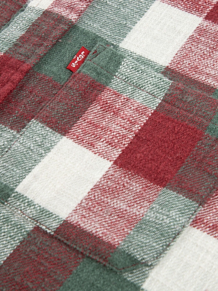 Levi's® Red Logo Buffalo Check Flannel Shirt - Image 5 of 5
