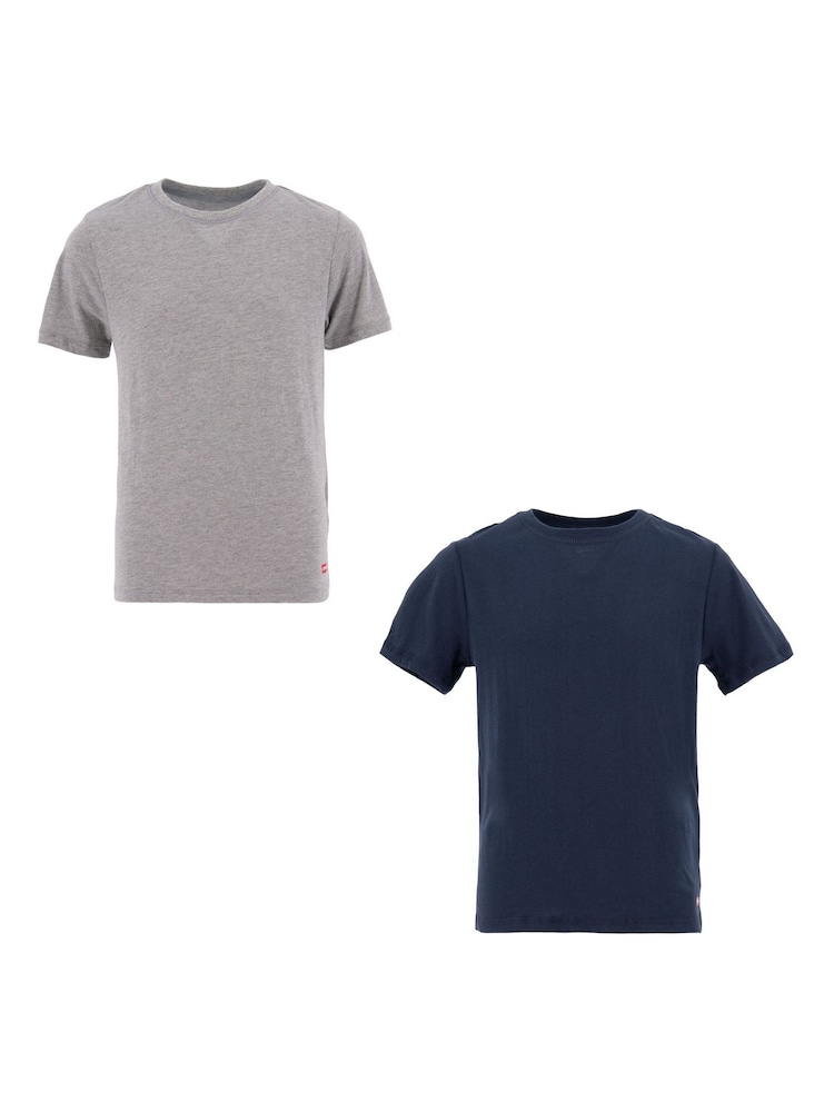Levi's® Blue Crew Neck T-Shirts 2 Pack - Image 1 of 4 Levi's® Blue Crew Neck T-Shirts 2 Pack - Image 1 of 4
