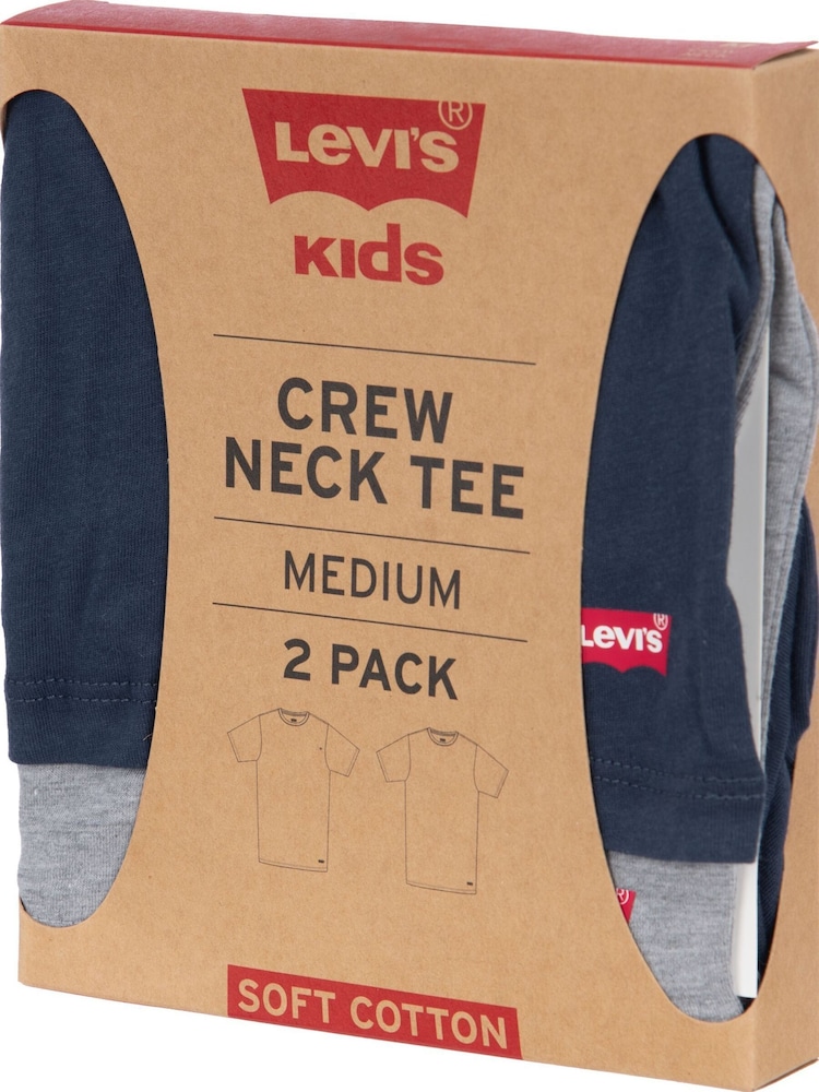 Levi's® Blue Crew Neck T-Shirts 2 Pack - Image 2 of 4 Levi's® Blue Crew Neck T-Shirts 2 Pack - Image 2 of 4