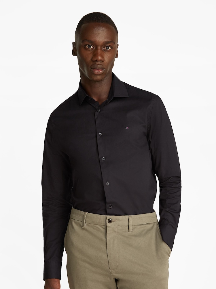 Camisa de popeline Tommy Hilfiger Regular Fit Flex - Imagem 1 de 6